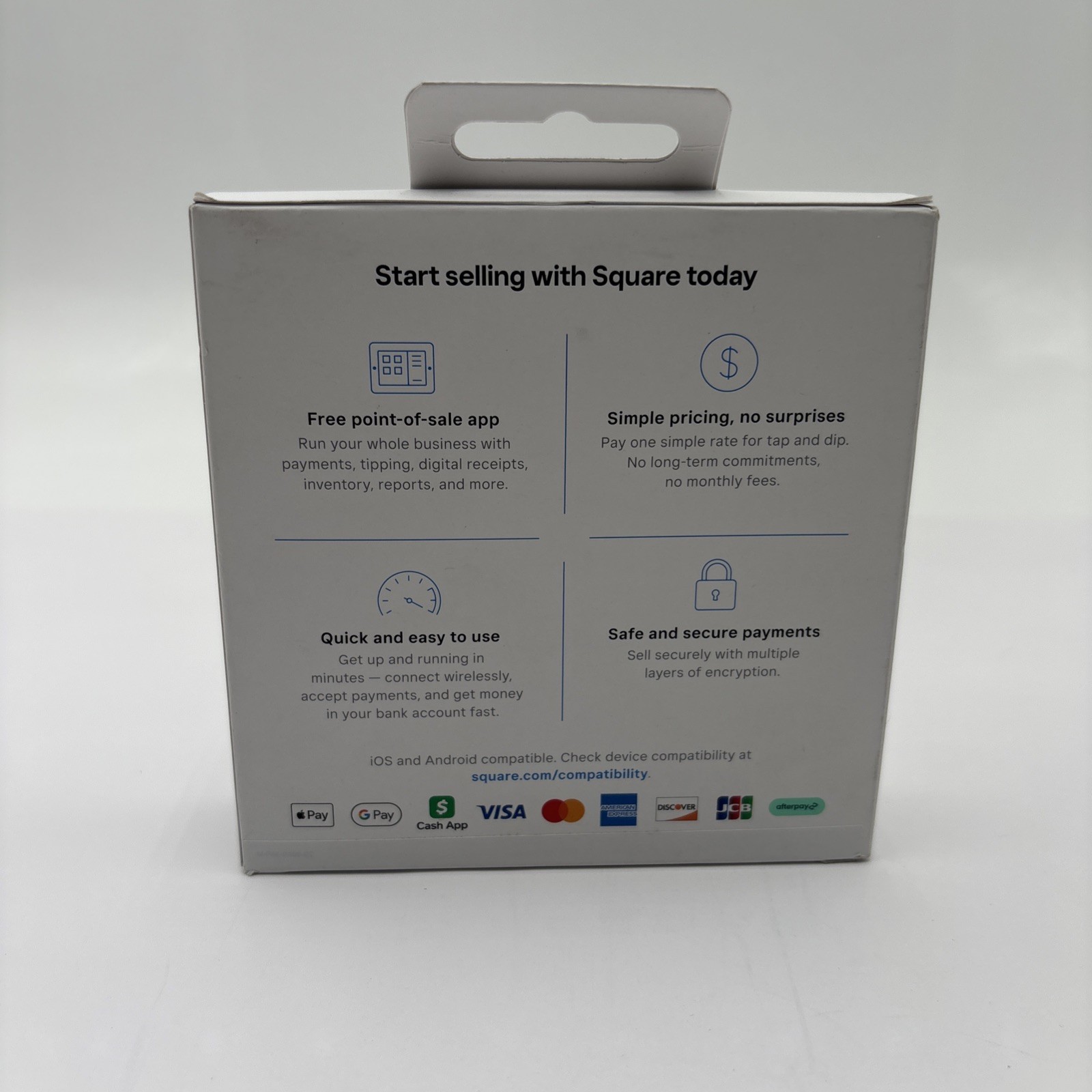 Square Credit Card Reader 2nd Gen Contactless Chip for IOS Android White New