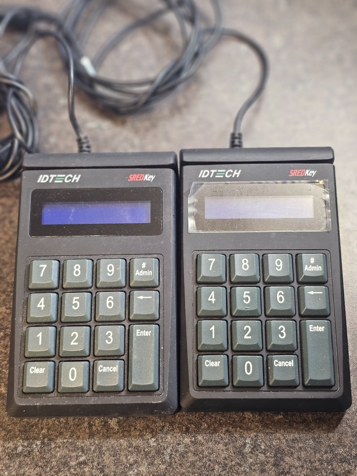 ID Tech SREDKEY Keypad with Magstripe Reader IDSK-534833TEB-B1 (Lot of 2)