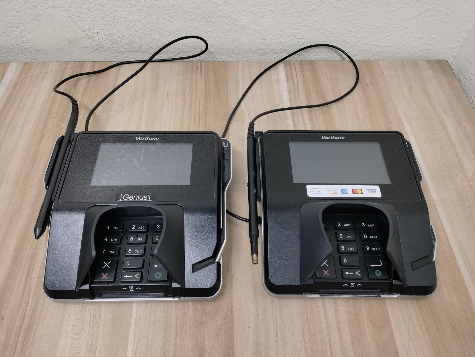 LOT OF 2 – Verifone MX915 MX 915 1x M132-409-01-R 1x M177 POS CC Terminal Pinpad