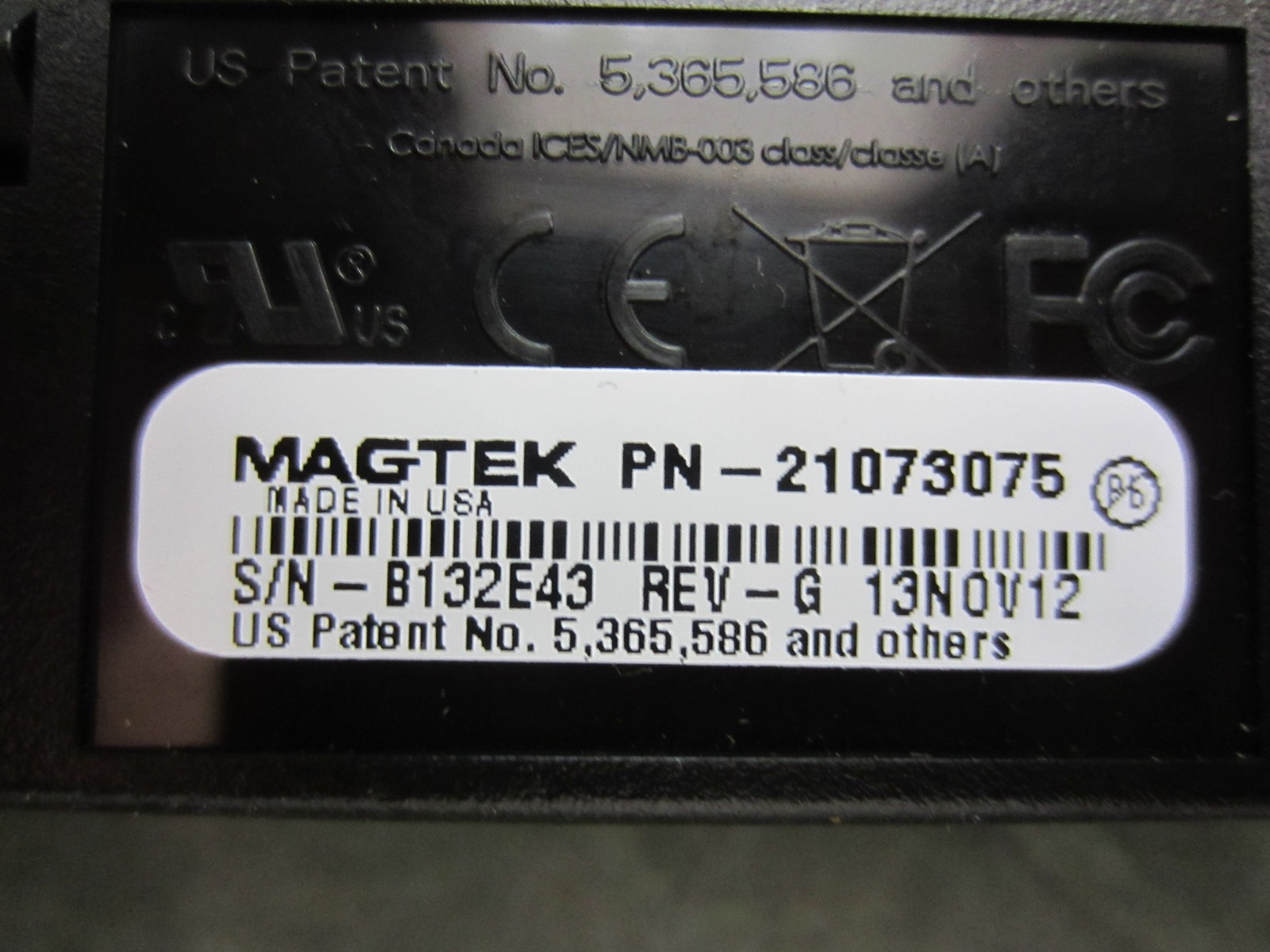 MagTek 21073075 Dynamag Magnetic Stripe Credit Card Reader NEW