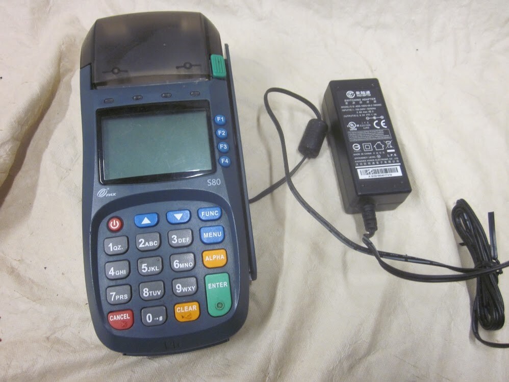 PAX S80 EMV NFC Credit Card Terminal Machine with Power – AS-IS PARTS/REPAIR