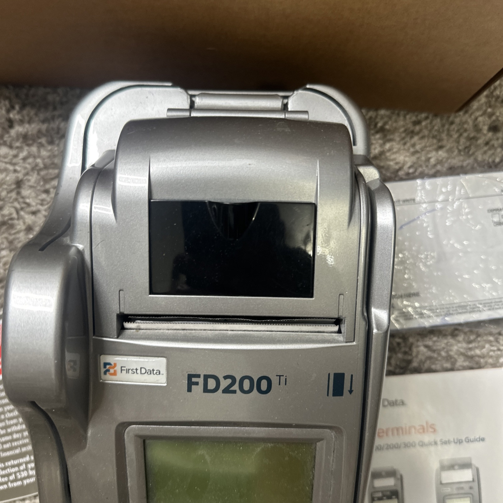 First Data FD200TI Credit Card Terminal, No Power Supply