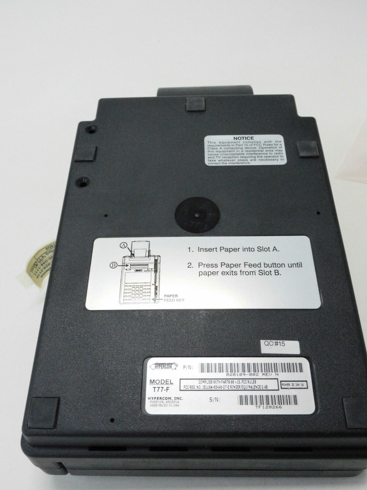 Hypercom HYP T77F Credit Card Processor Terminal Keypad