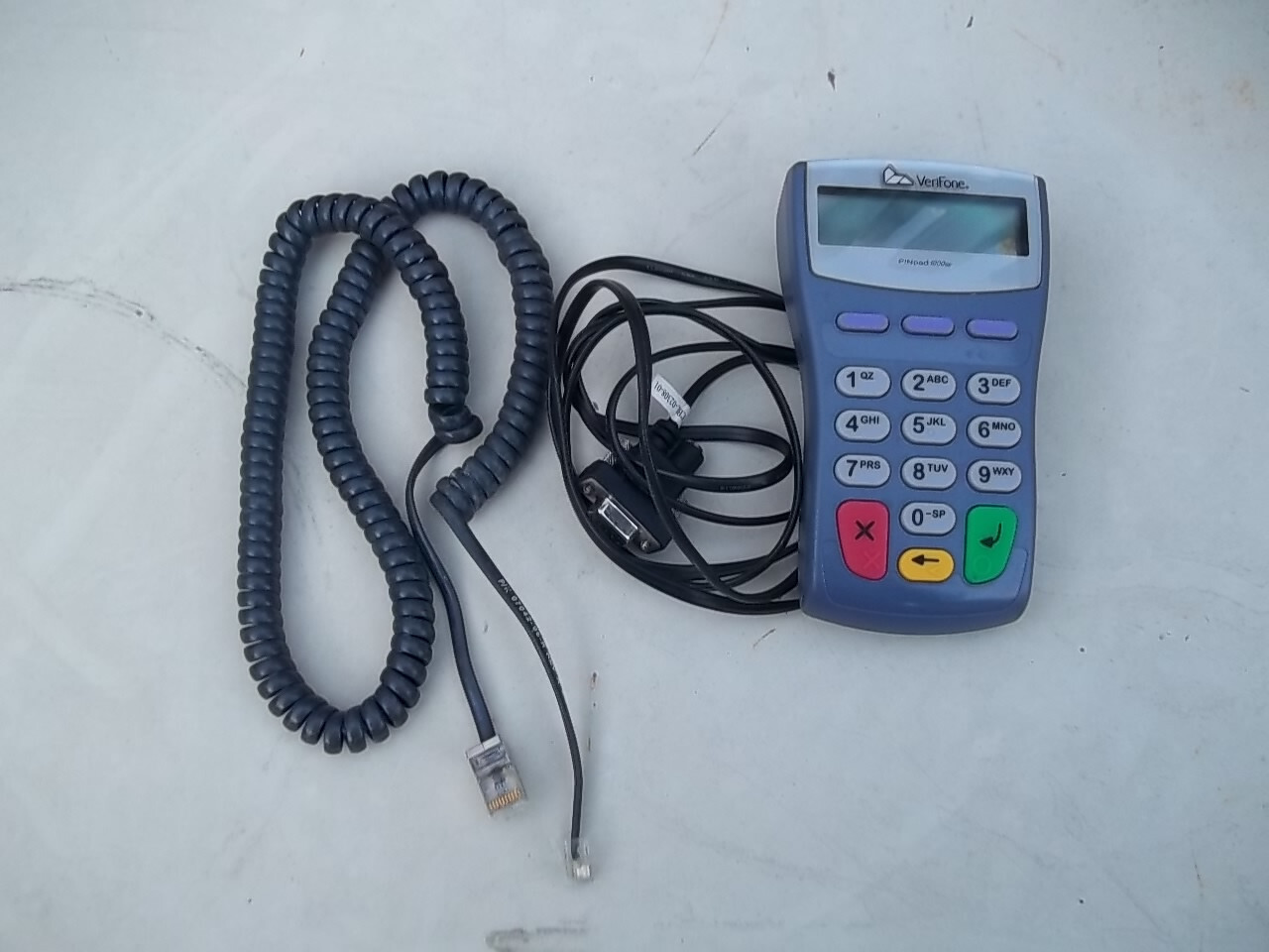 Verifone Pinpad 1000SE Credit Card Payment Terminal PIN Keypad w/2 diff Cable