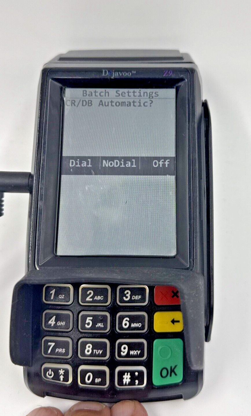 Dejavoo Z9 3.5″ VEGA3000 LCD POS Credit Card Terminal w/ Power Adapter Tested