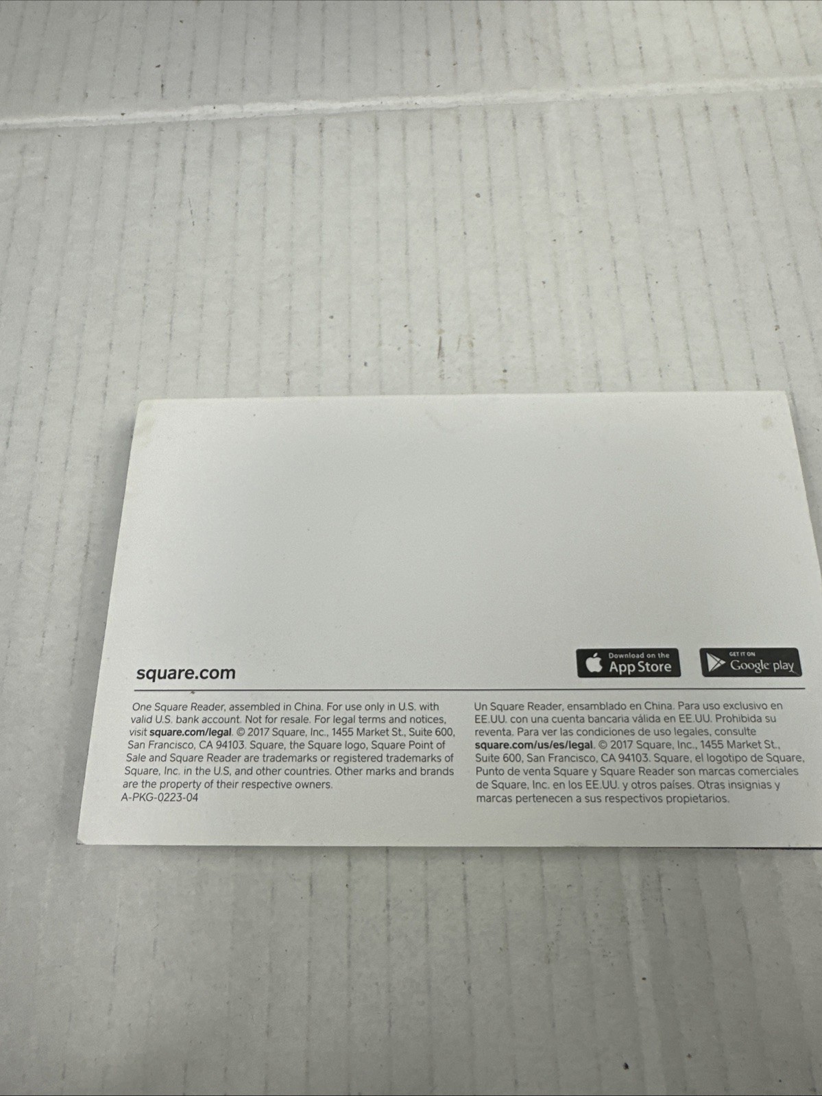 Square 2014 Credit Card Reader for Payments (3.5mm Jack)