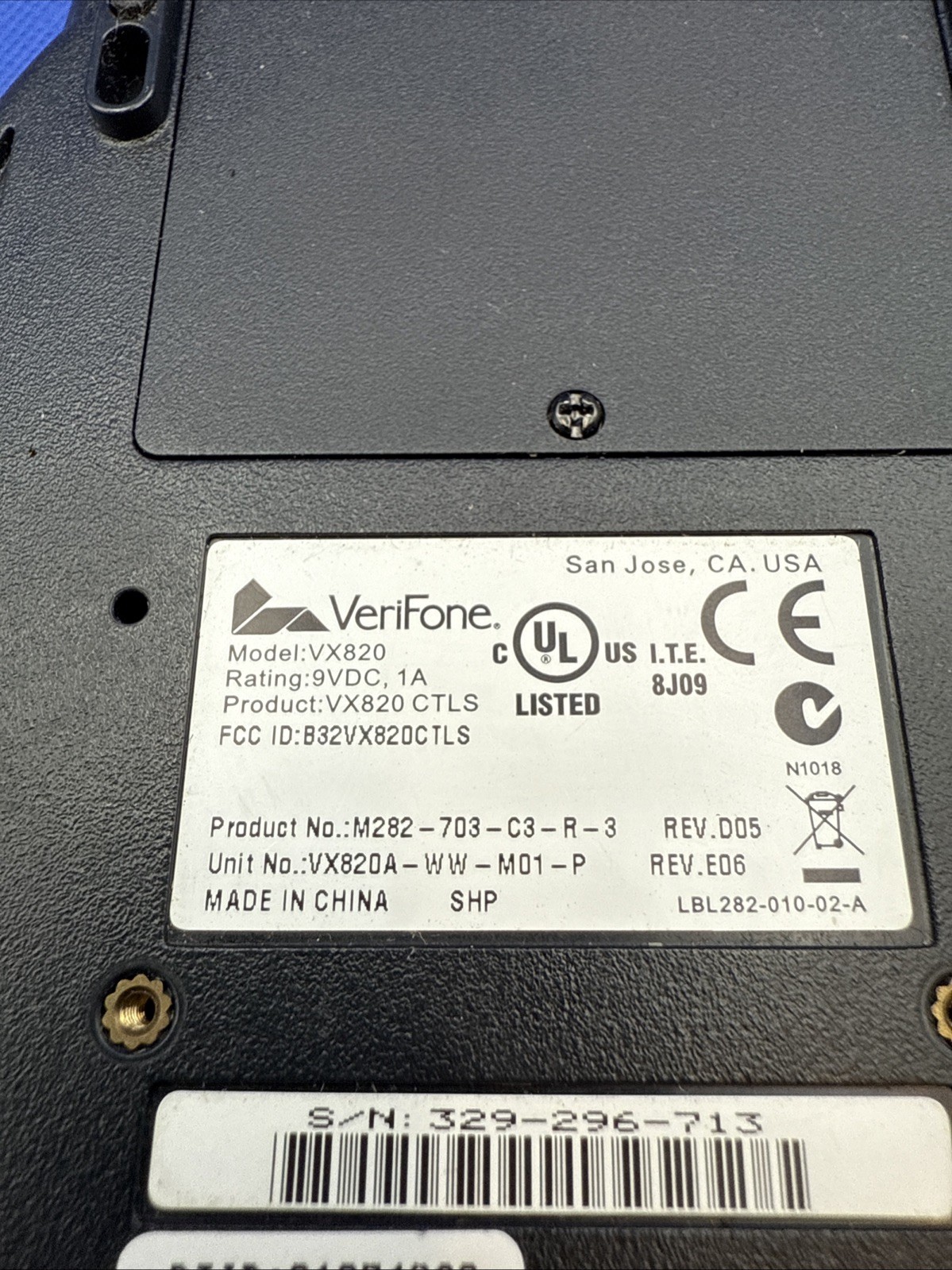 Verifone VX820 Payment Terminal VX 820 POS Card Reader