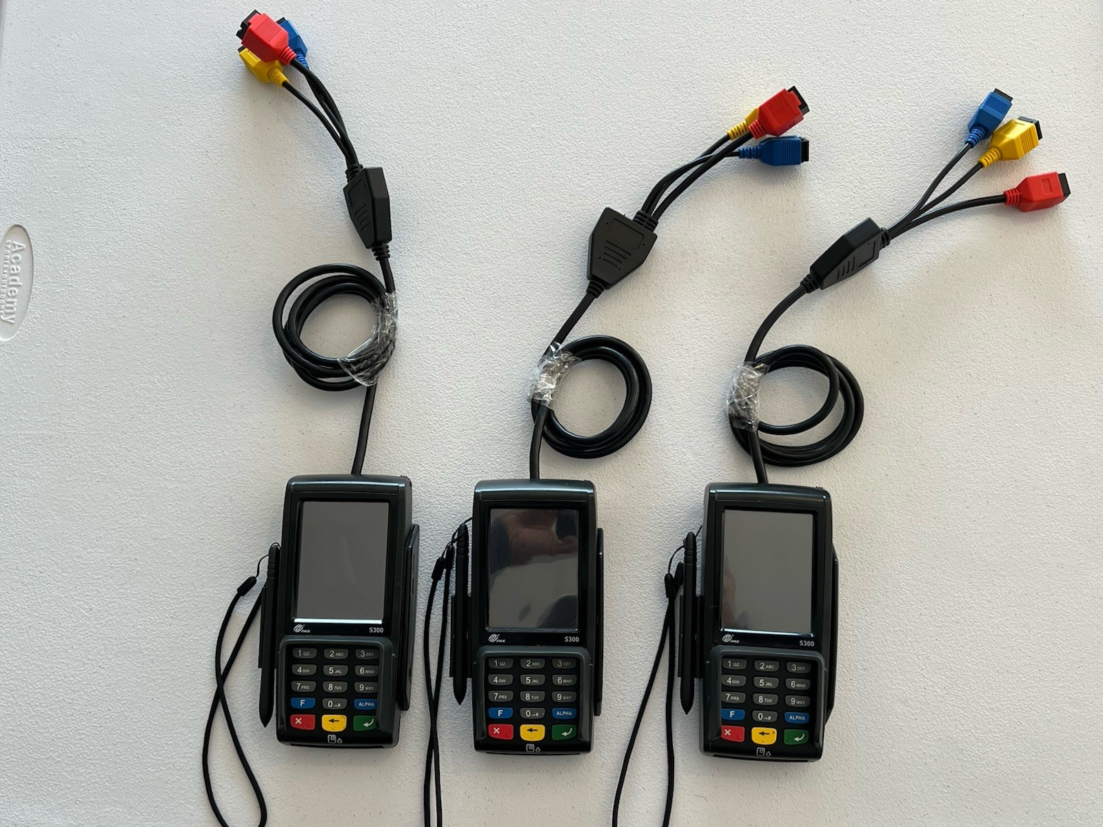 Lot Of 3- PAX S300 S300-000-364-02NA Credit Card Payment Terminal/Parts Only