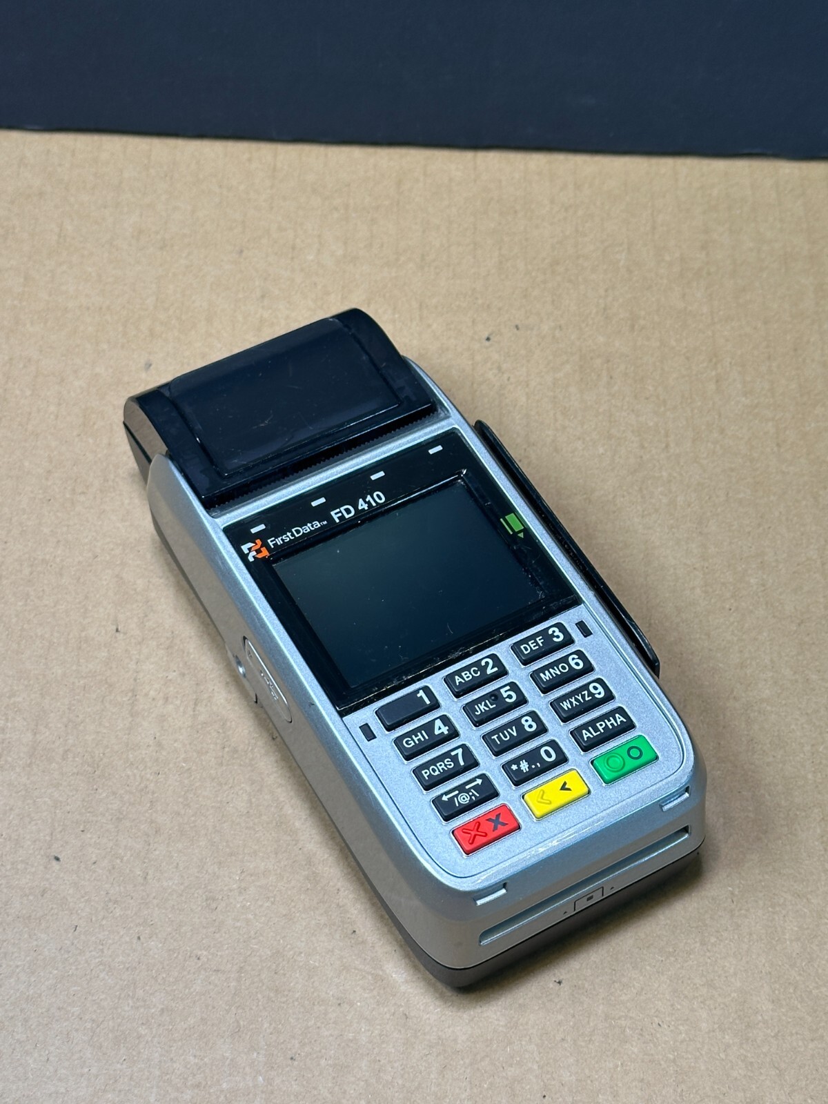 First Data FD410 DW EMV Wireless Handheld Credit Card Terminal
