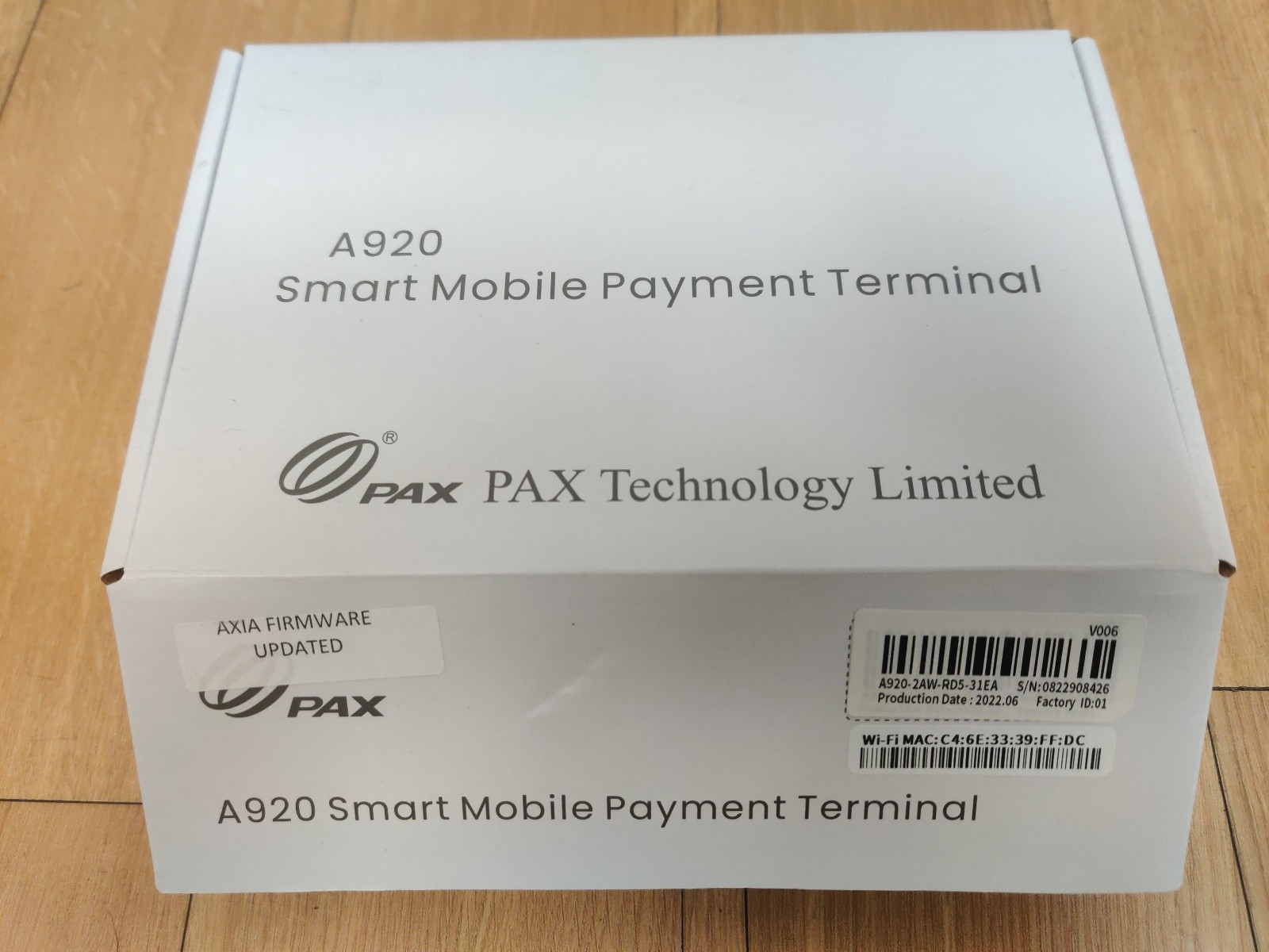 PAX A920 SmartPOS Android Payment Terminal | EMV NFC Contactless | WiFi