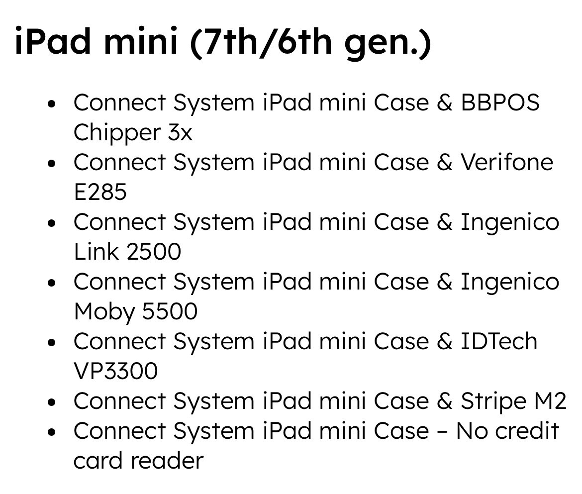 VAULT Connect2 MINI for iPad 6th Gen, Ingenico Moby/5500 Adapter Black (H3)