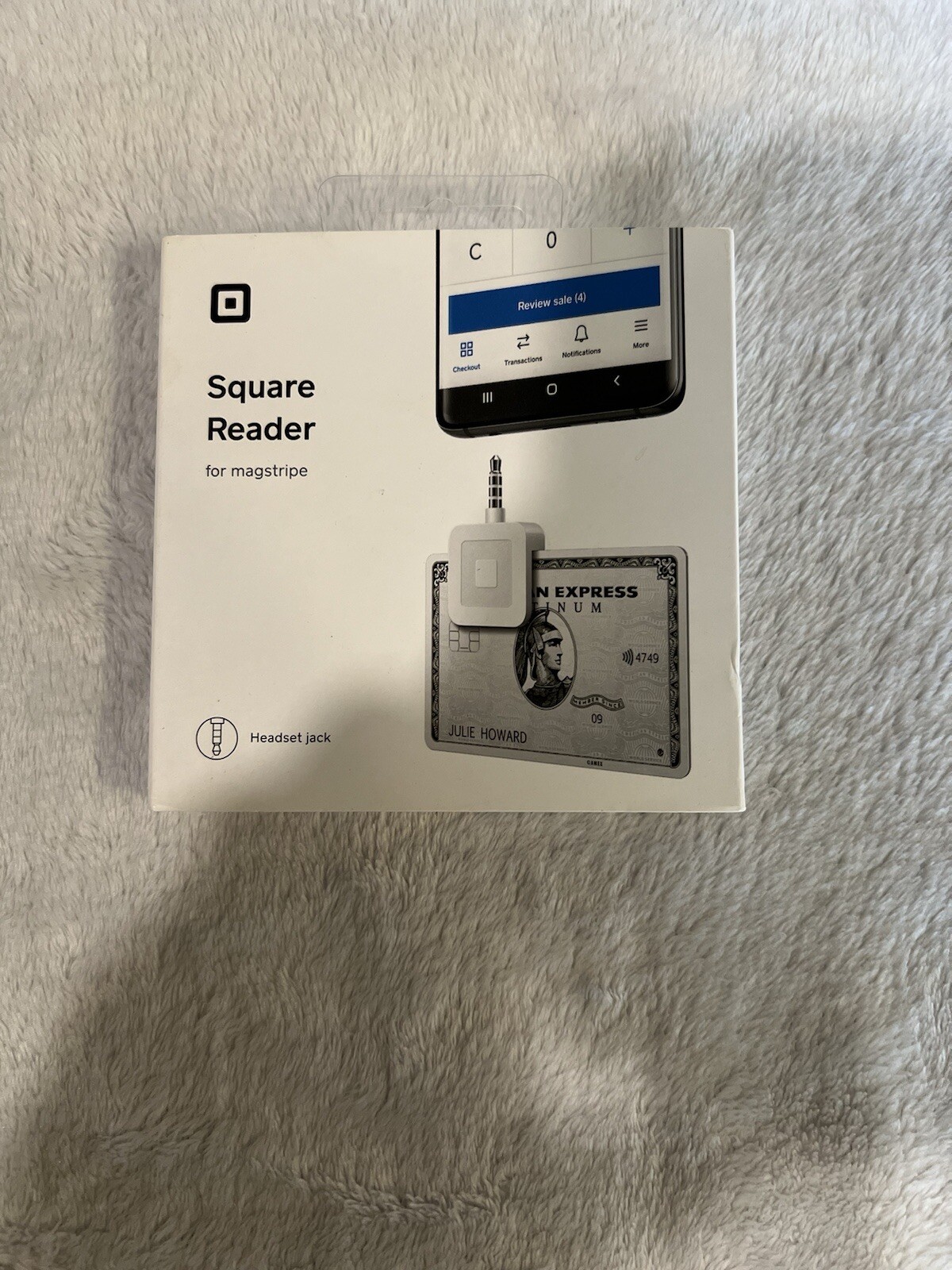 Square A-PKG-0206-01 Credit Debit Card Reader – White for Apple iPhone/Android