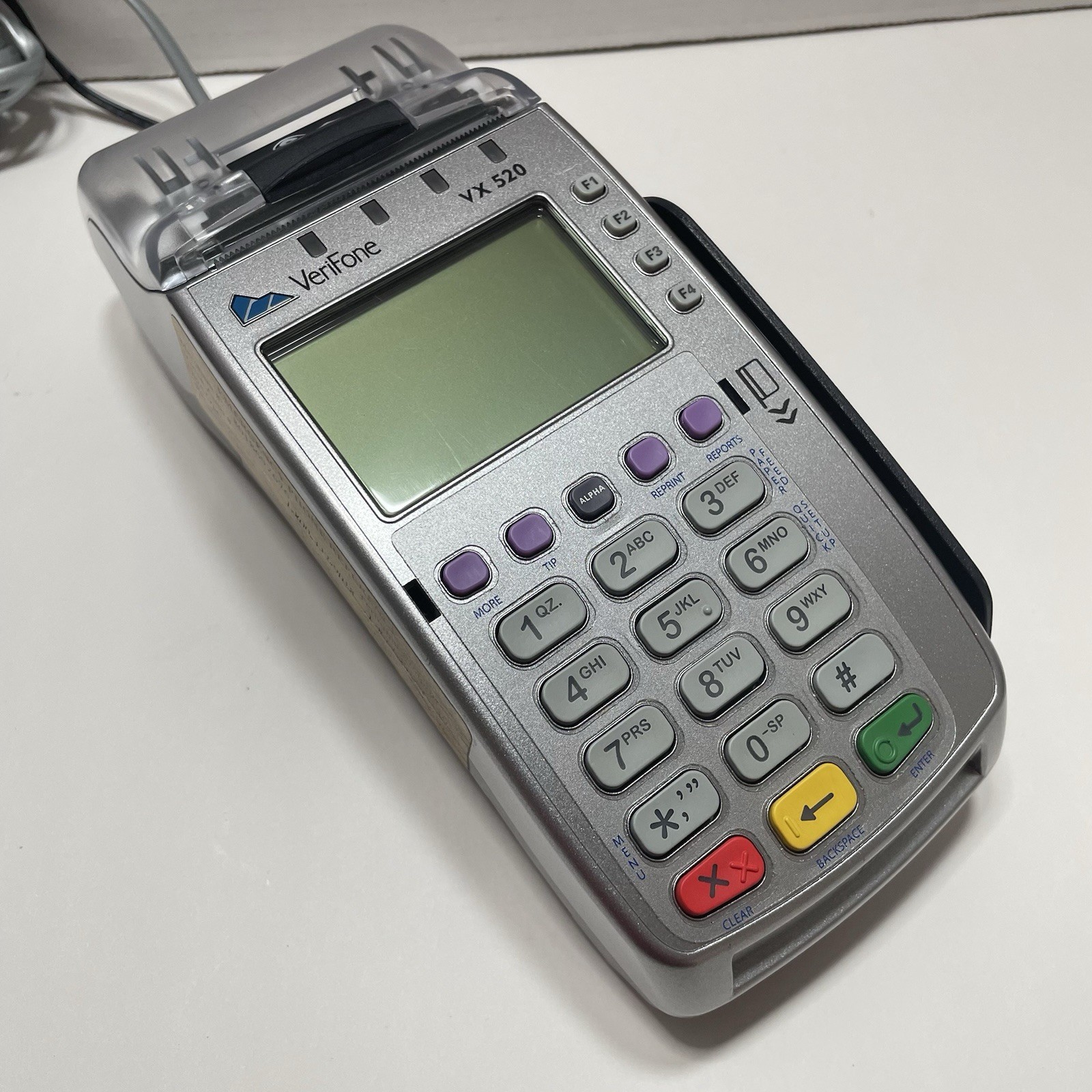 VERIFONE VX520 M252-653-A3-NAA-3 ELAVON EMV NFC TERMINAL W/ POWER SUPPLY