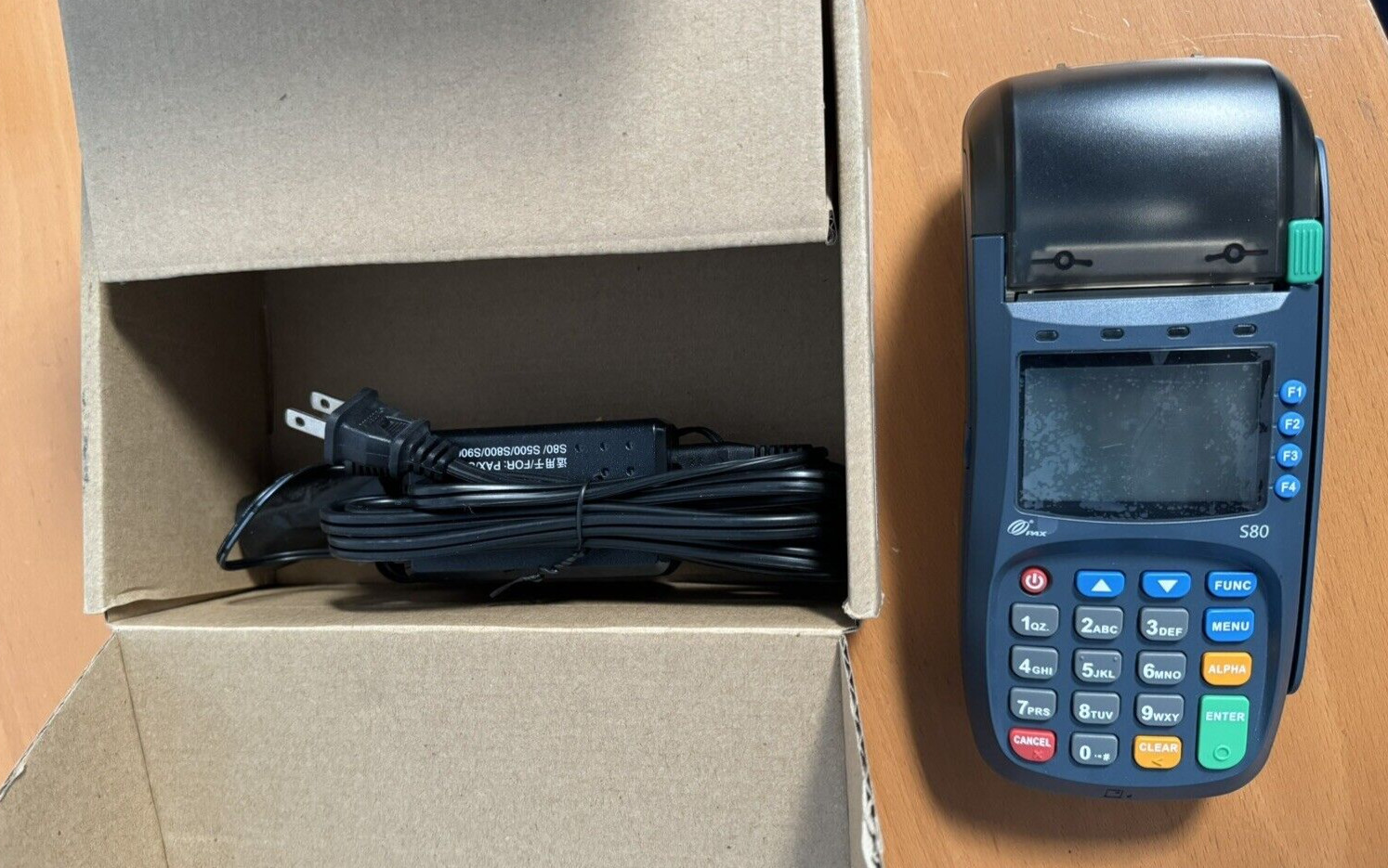 Pax S80 Credit Card POS Terminal W/ Power Adapter