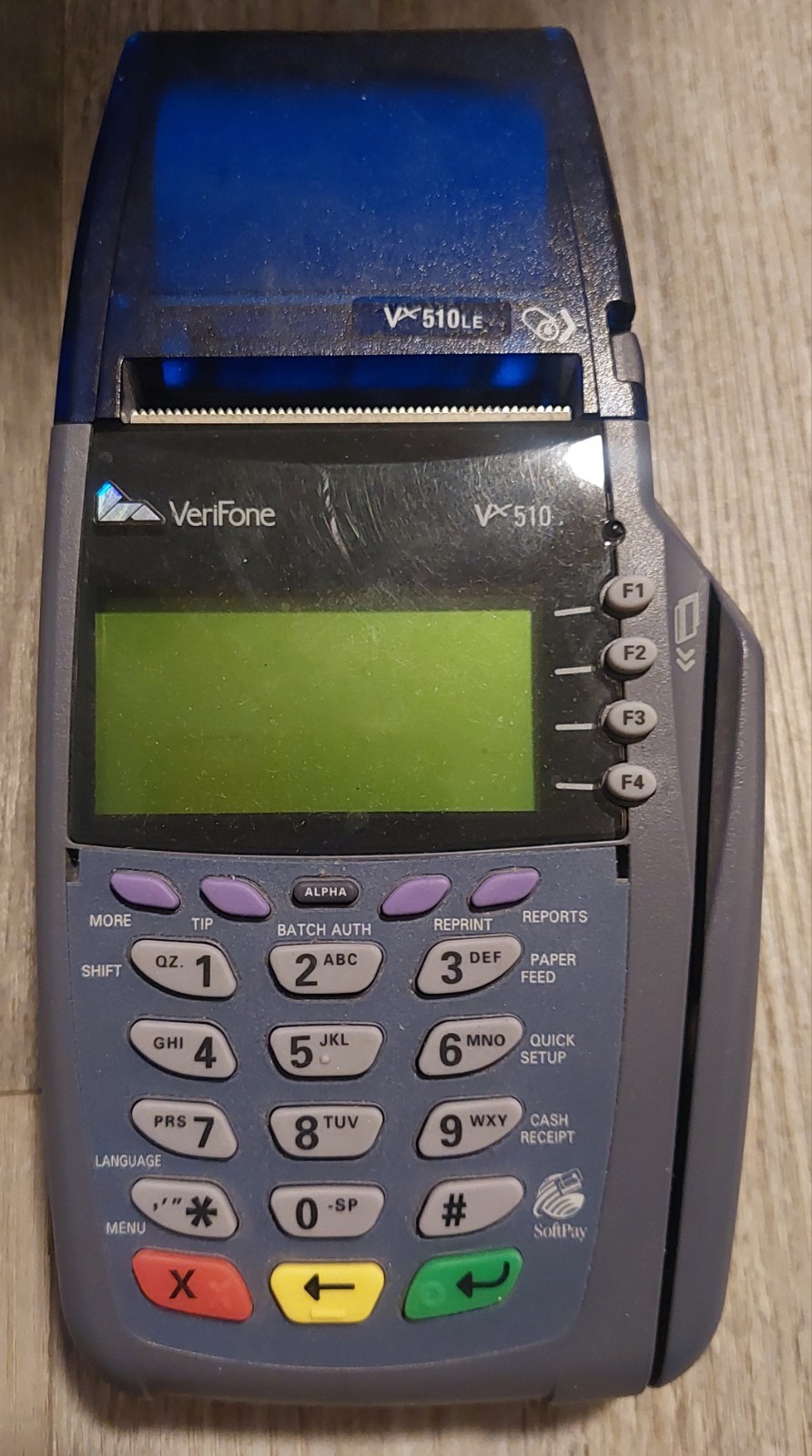 VERIFONE Vx510LE CREDIT CARD TERMINAL PCI-COMPLIANT No Cord For Parts