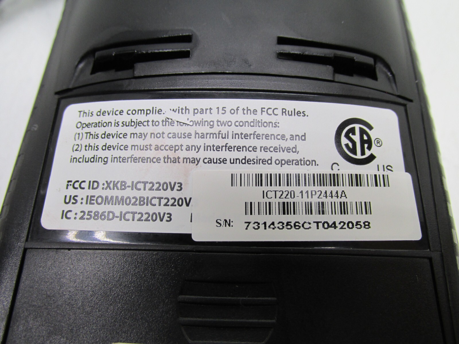 Ingenico ICT220 Credit Card Debit Terminal And Emv Chip Reader WITH CORDS WORKS