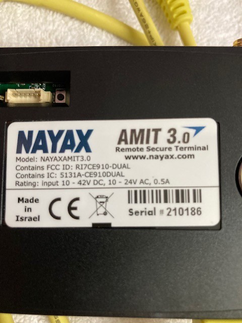 NAYAX Remote Secure Terminal Kit AMIT3.0 PARTS ONLY