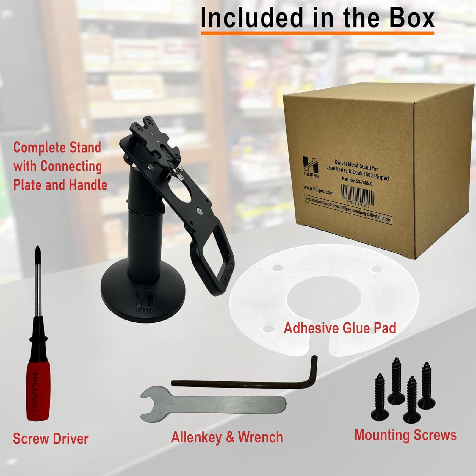 Point of Sale Swivel Stand for Ingenico Lane 3000 3600 5000 7000 8000 Docking
