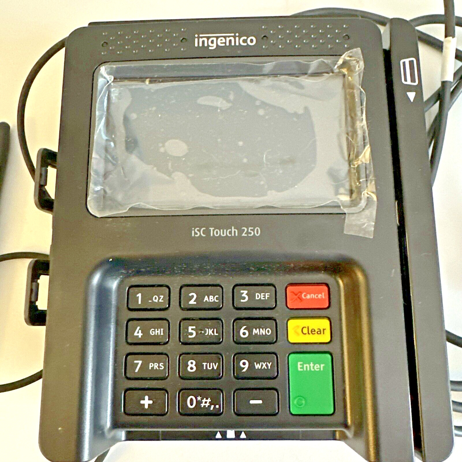 Ingenico Credit Card Terminal ISC TOUCH 250 – Connection Cable Stylus Metal Base