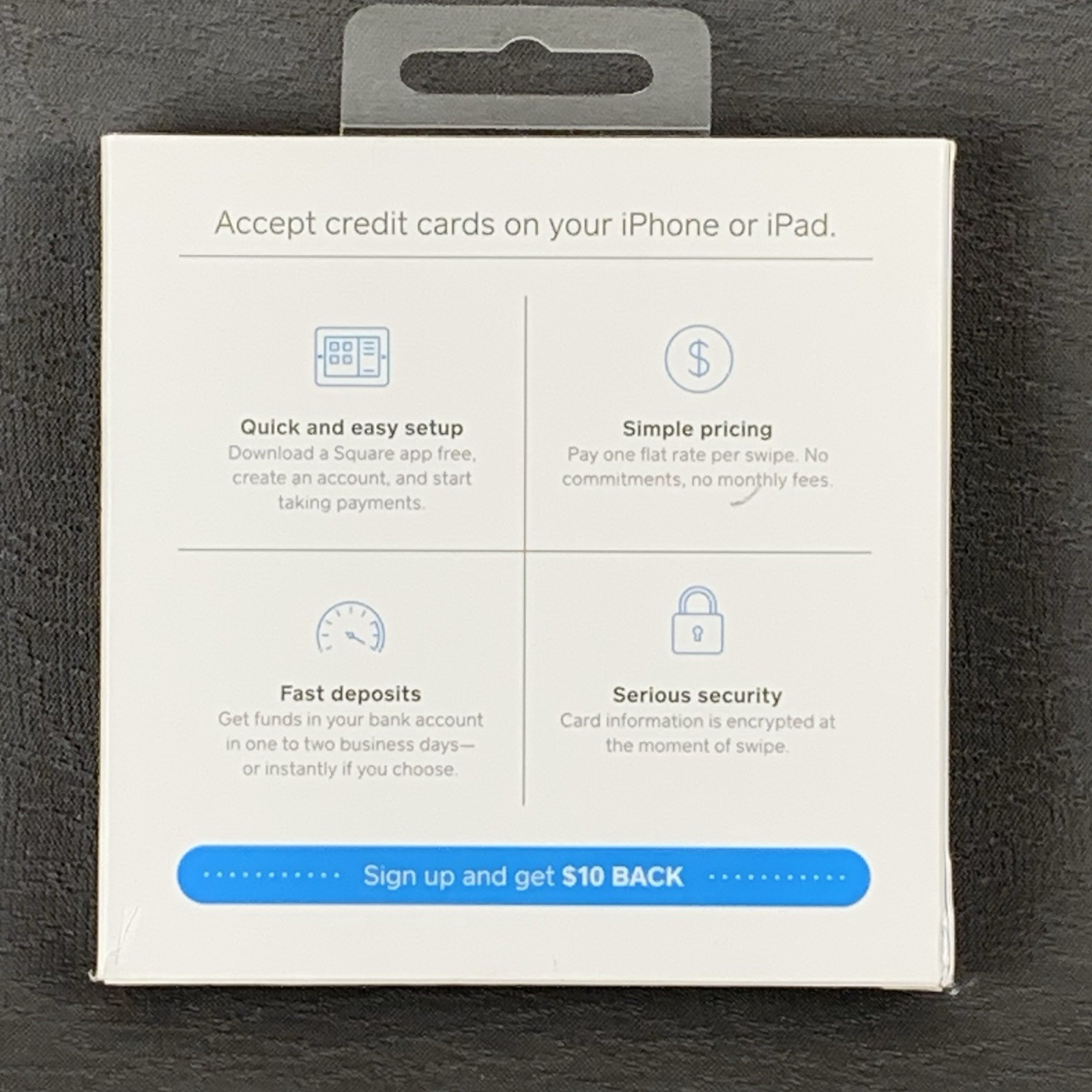 Square – Magstripe Reader with Lightning Connector – Glossy White