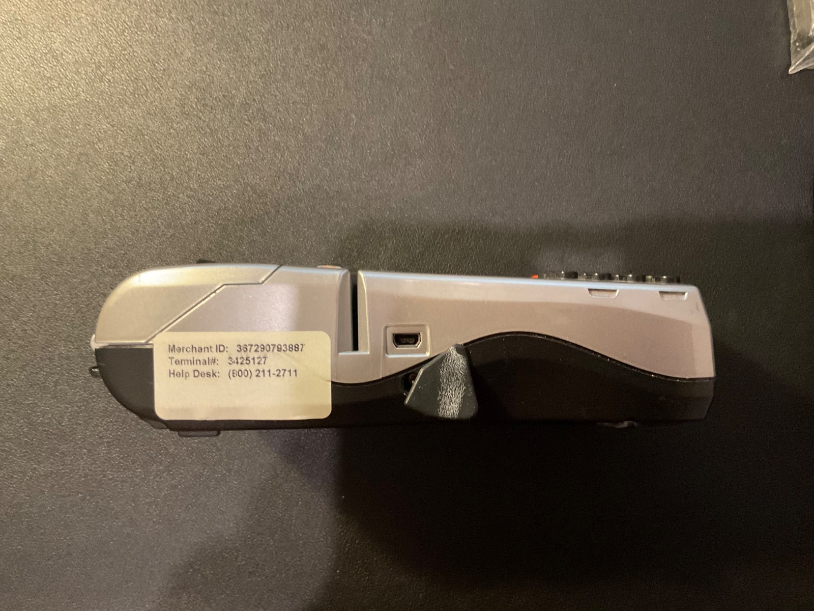 First Data FD400 TI Credit Card Terminal w/ Power Supply and paper.