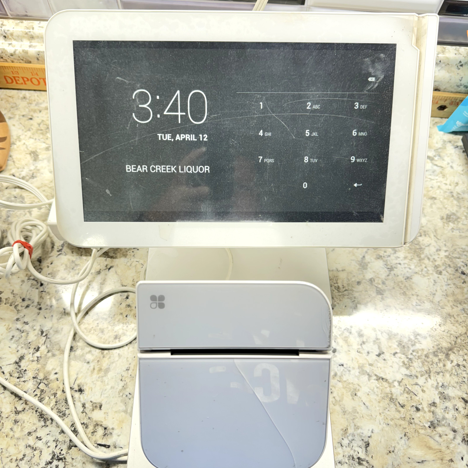 Clover Station C100 POS 1.0 System 2 Printers 1 Power Cord 2 Screens P100