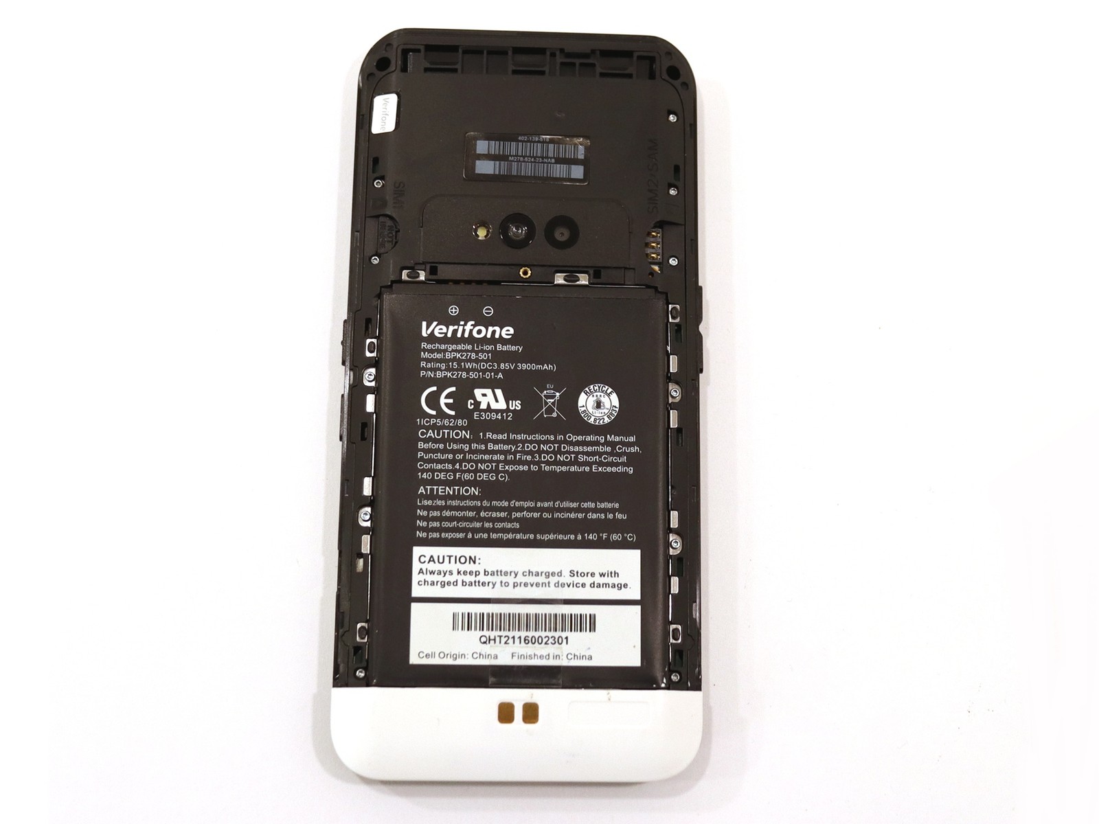 Verifone Carbon Mobile 5 M278-524-23-NAB Payment Terminal K278-524-25-NAB As Is