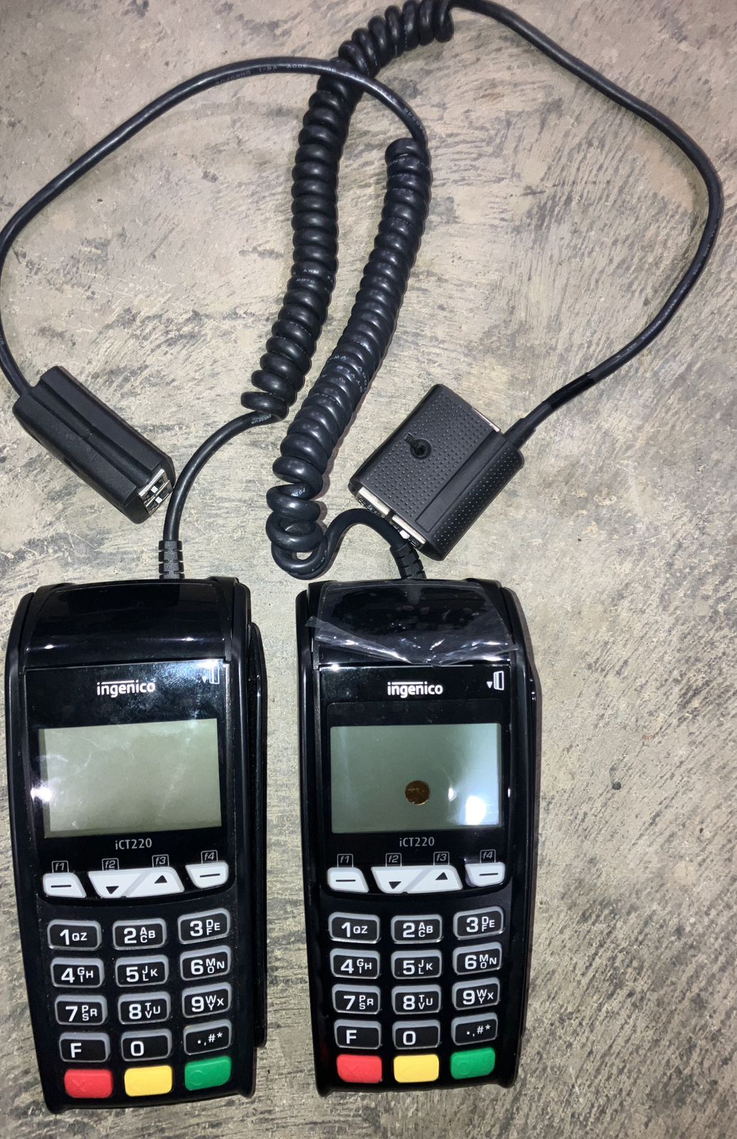 LOT OF 2 Ingenico iCT220 Credit Card Terminal And EMV Chip Reader (No PSUs)