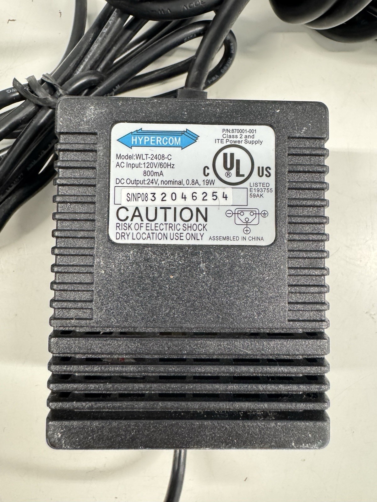 Hypercom T7PLUS Credit Card Terminal with Power Supply Untested Bought In Estate