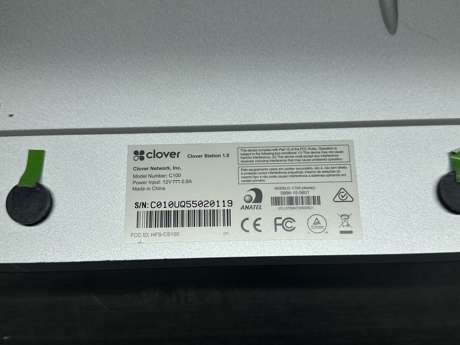 CLOVER POS 1.0 C100 Point Of Sale Station Terminal – D96