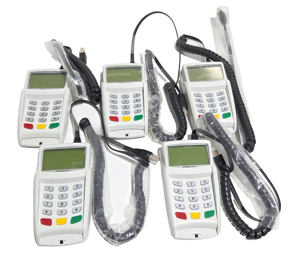 LOT OF 5- Hypercom Artema S10 Credit Card Terminal P901-1110/A00/F21 NEW –