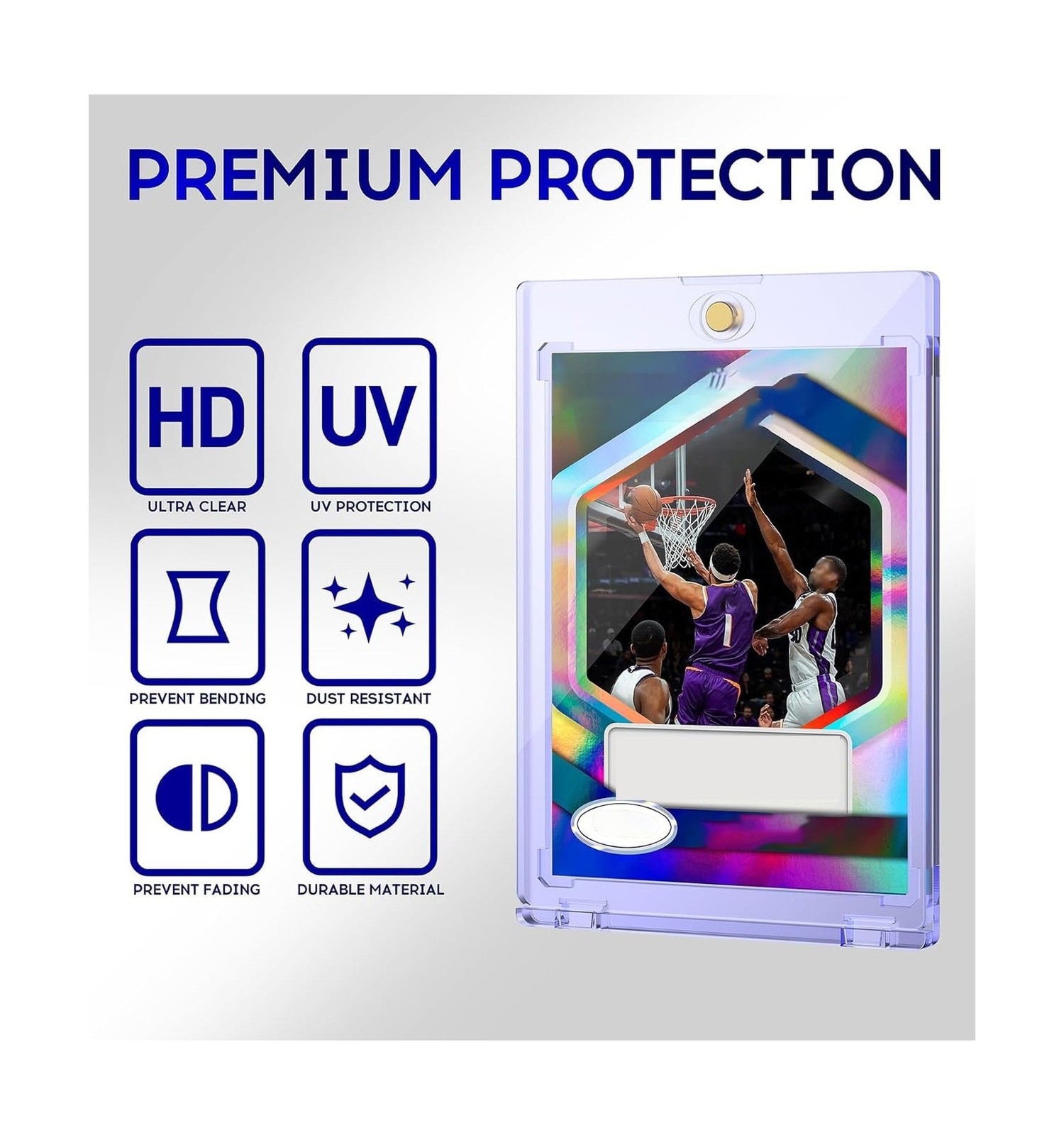 50ct Magnetic Card Holder, 35pt One Touch Card Holder, U-V Prot… USA FAST SHIP