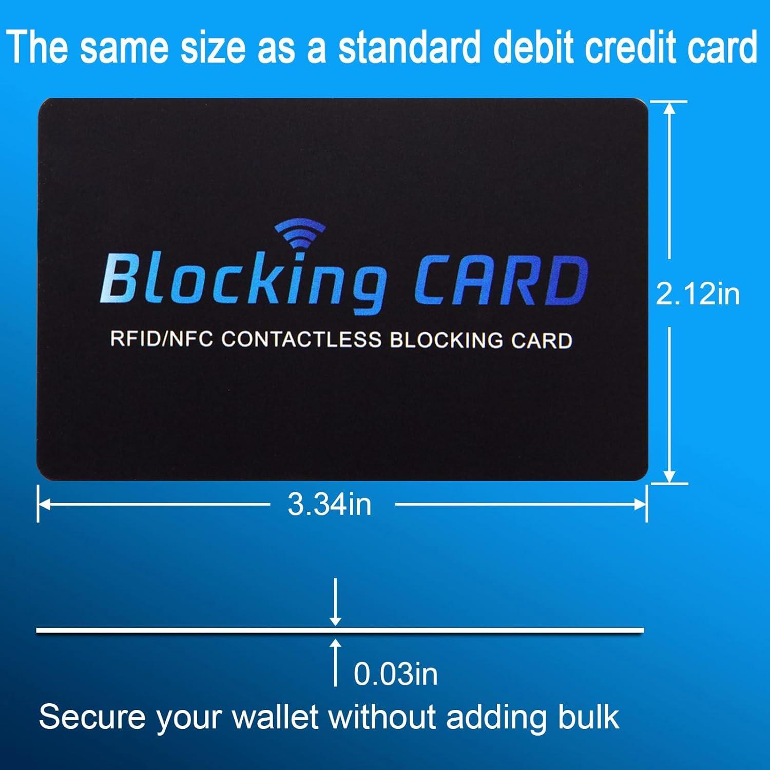 5 Pack RFID Blocking Cards – NFC Contactless Protector for Wallet & Passport