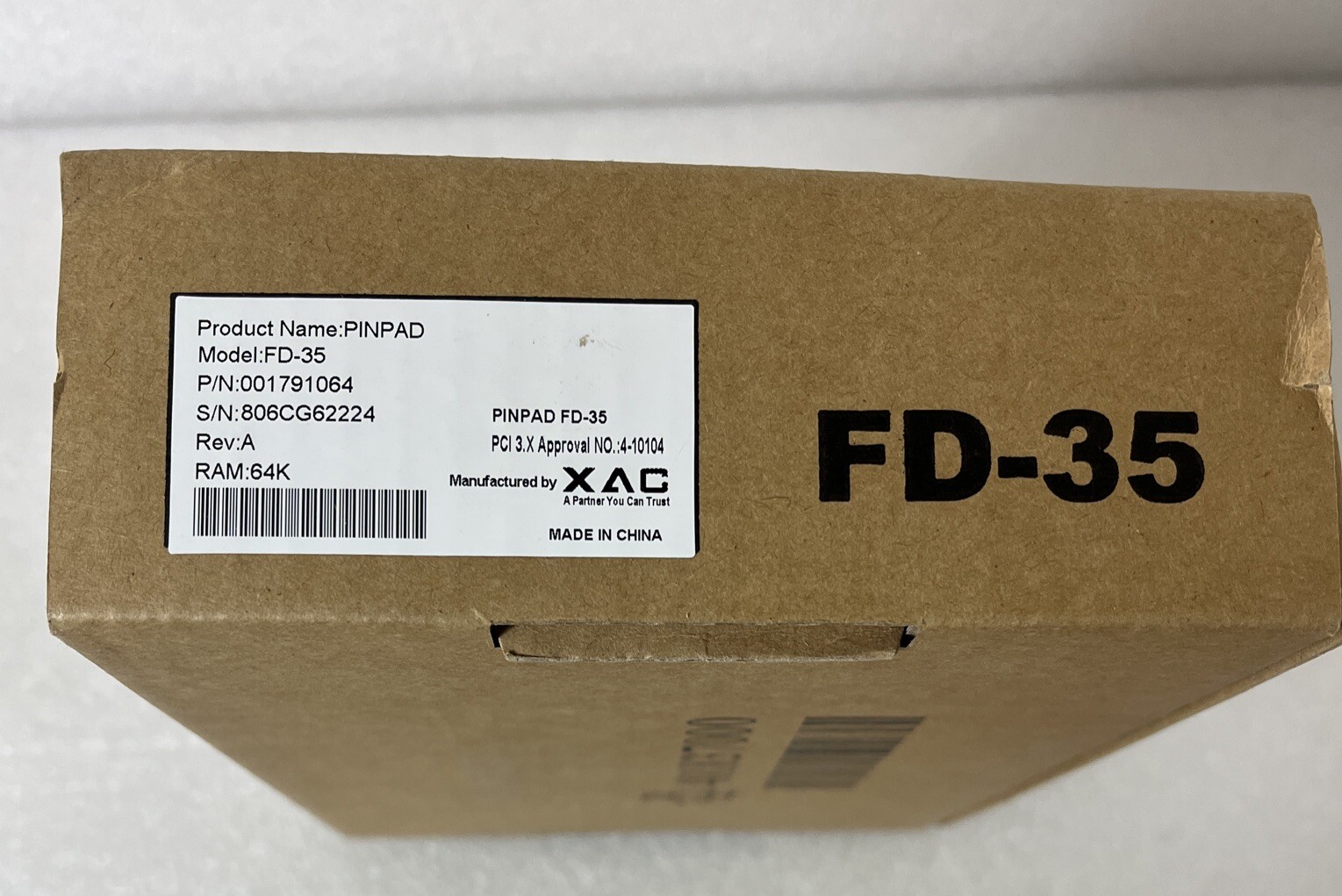 First Data FD35 Hardwired PIN PAD