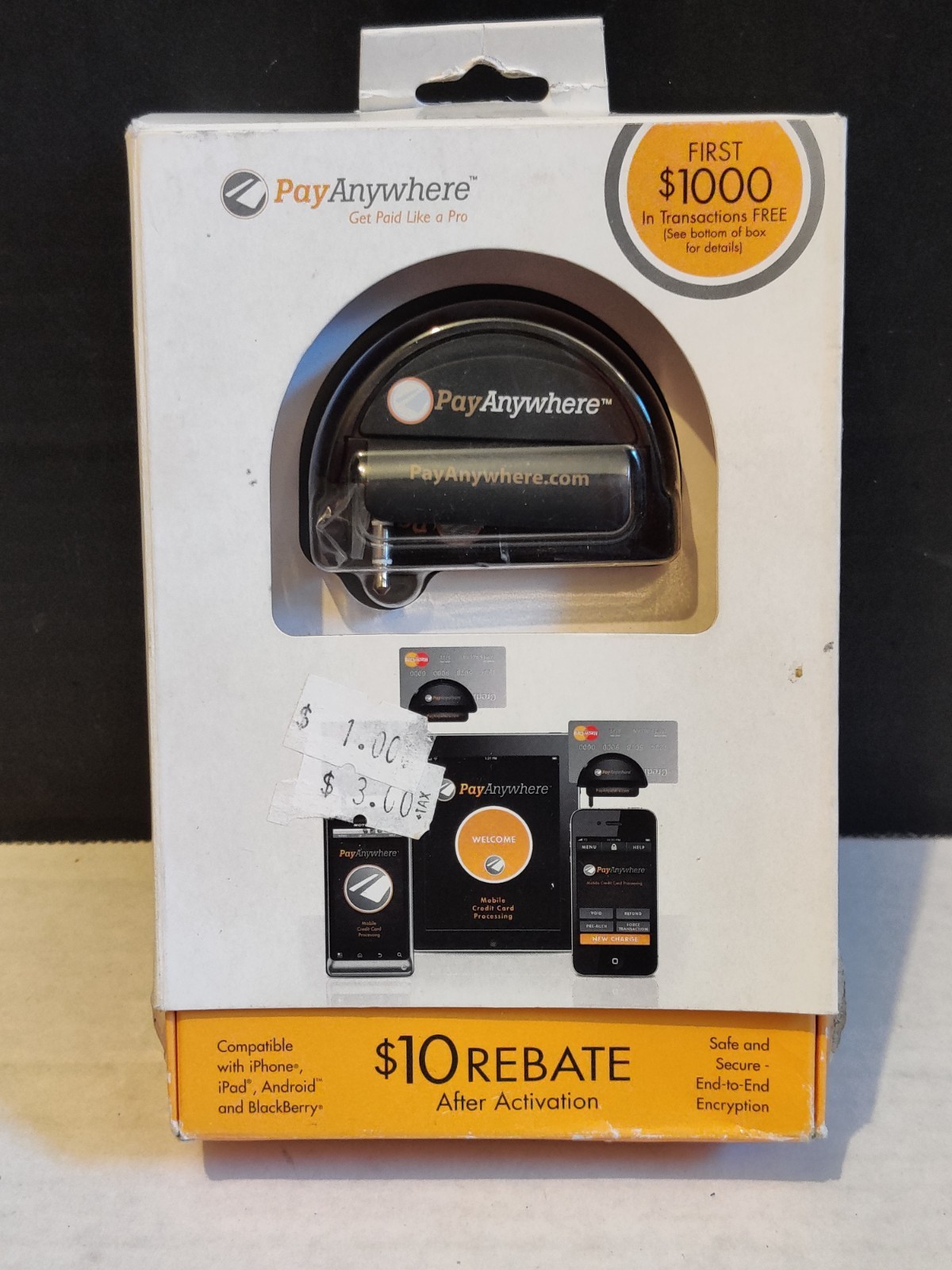 PayAnywhere Mobile Credit Card Reader Swiper 3.5mm Jack – Open Box Unused