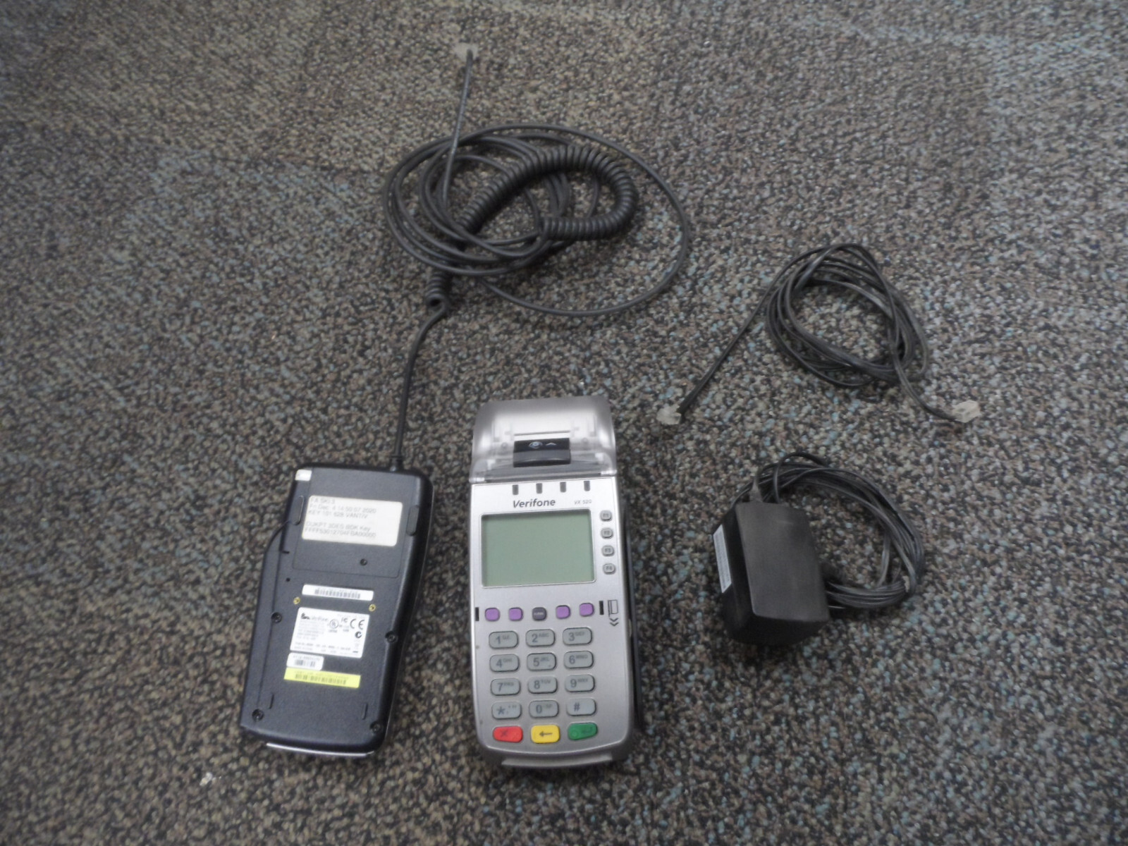 VeriFone VX520 Terminal and VX805 Pin Pad Credit Card Machine *Complete* Clean