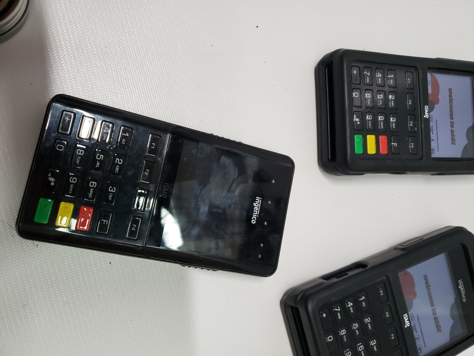 INGENICO ISMP4 Barcode Reader Parts Or Not Working Lot of 3 #0388