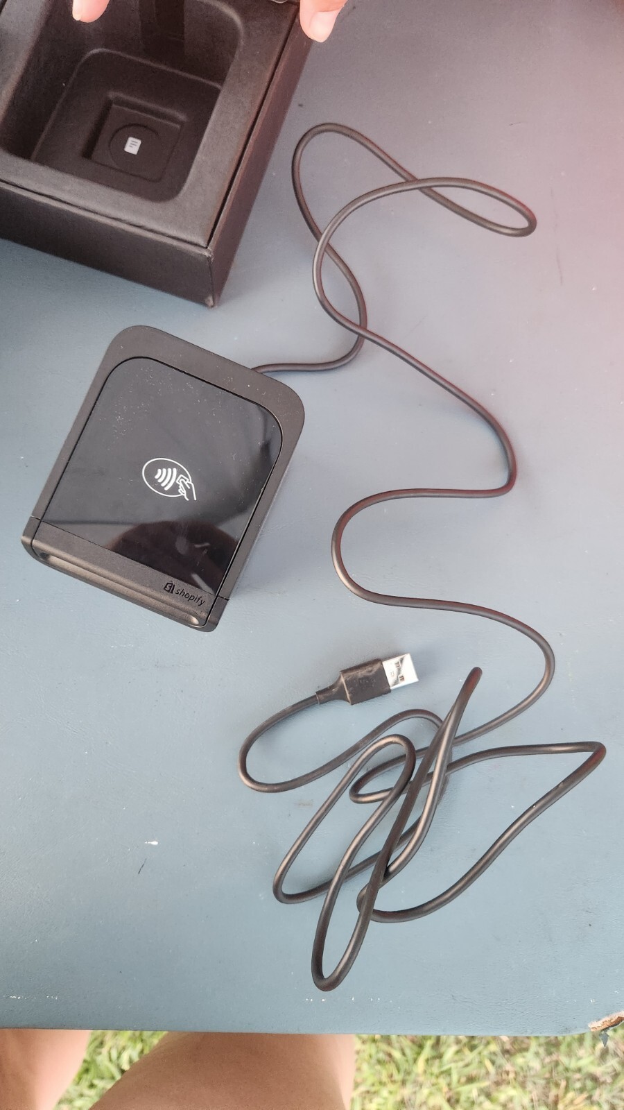 Shopify Tap and Chip Card Reader With Shopify Dock and USB Cable