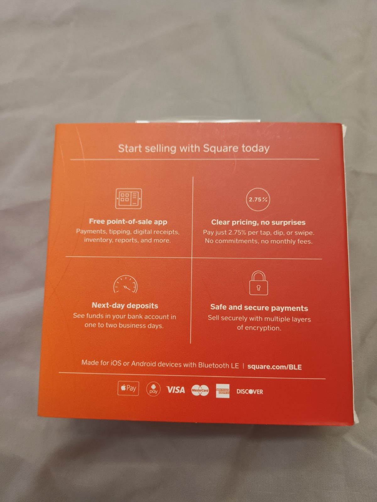 Square Reader for Contactless and Chip 1st Gen, Micro-USB (A-SKU-0485) New Open