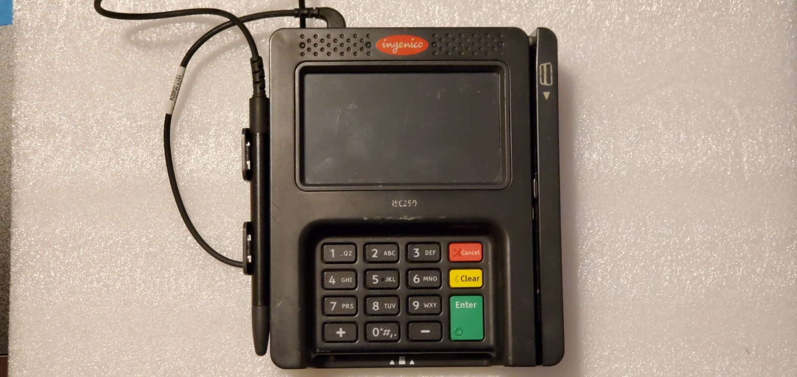 Lot of 2 Ingenico ISC 250 Payment Terminals With Stylus Pens