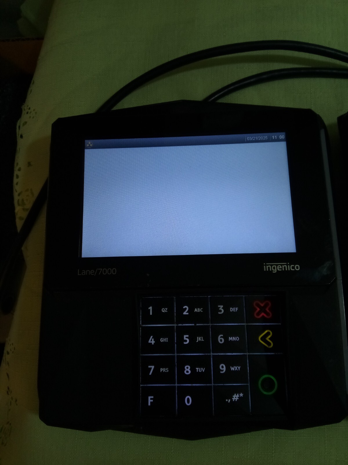LOT OF 3 Ingenico Lane 7000 5 inch Credit Card Terminals – PRG30310679R
