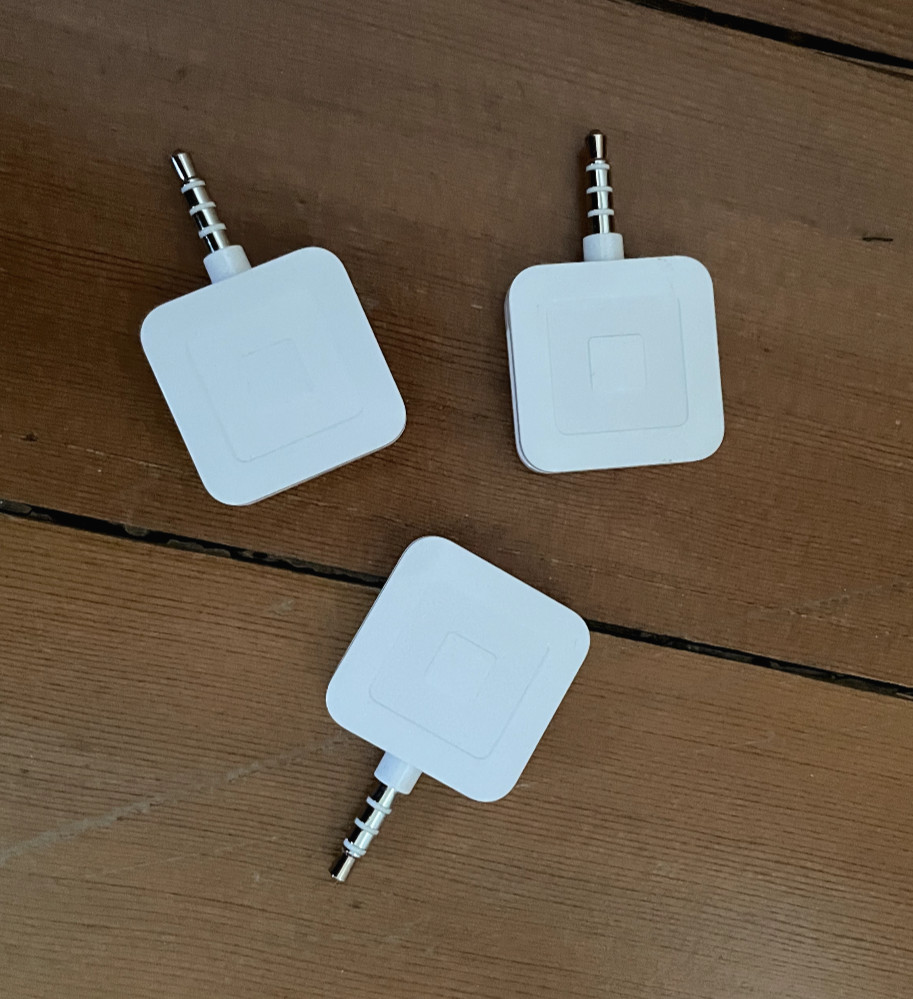 3 Square Up Aux 3.5mm Headphone Credit Debit Card Readers