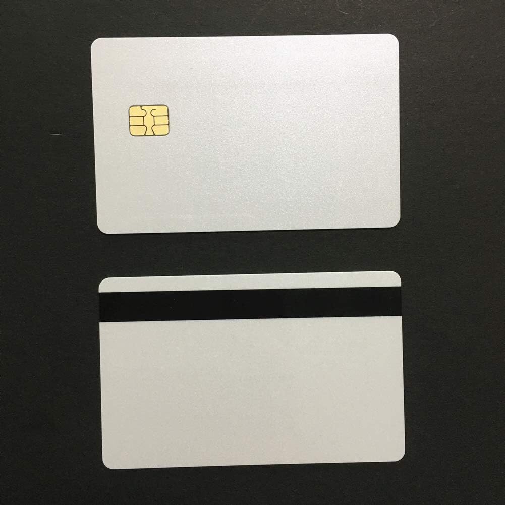 XCRFID 50pcs PVC Card with Magstripe SLE4442 for ID Printers Credit Card Size