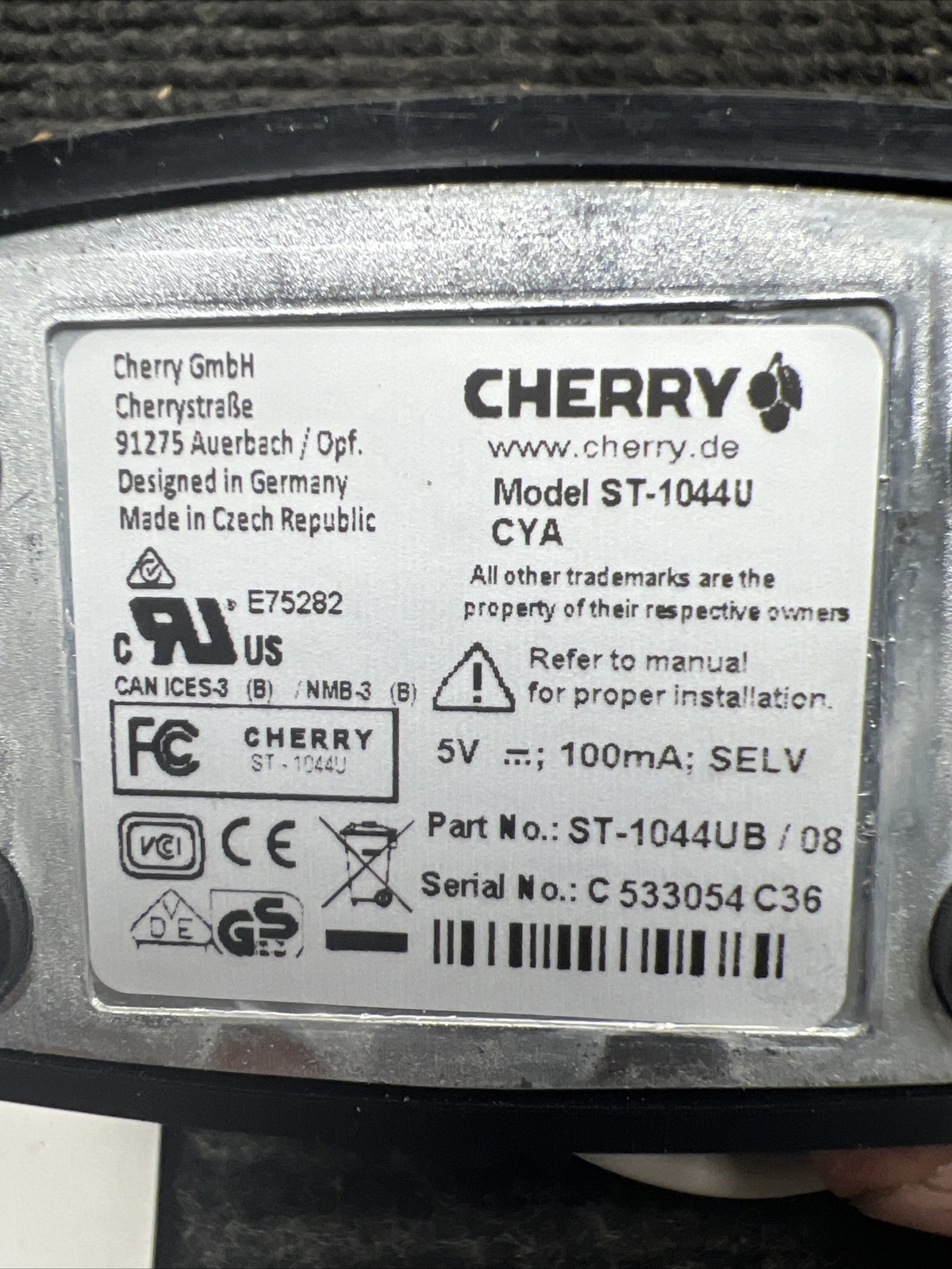 New in Box Cherry ST-1044UB USB Smart Card Reader FREE S/H