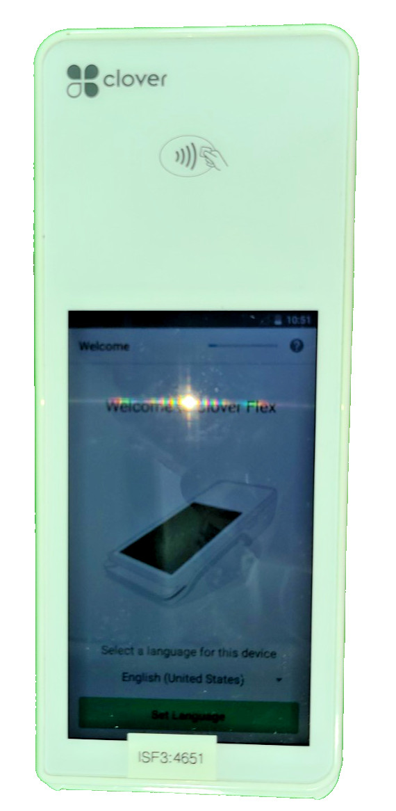 Clover Flex Handheld POS System No Cradle Or Charger – Unit Only – Clean