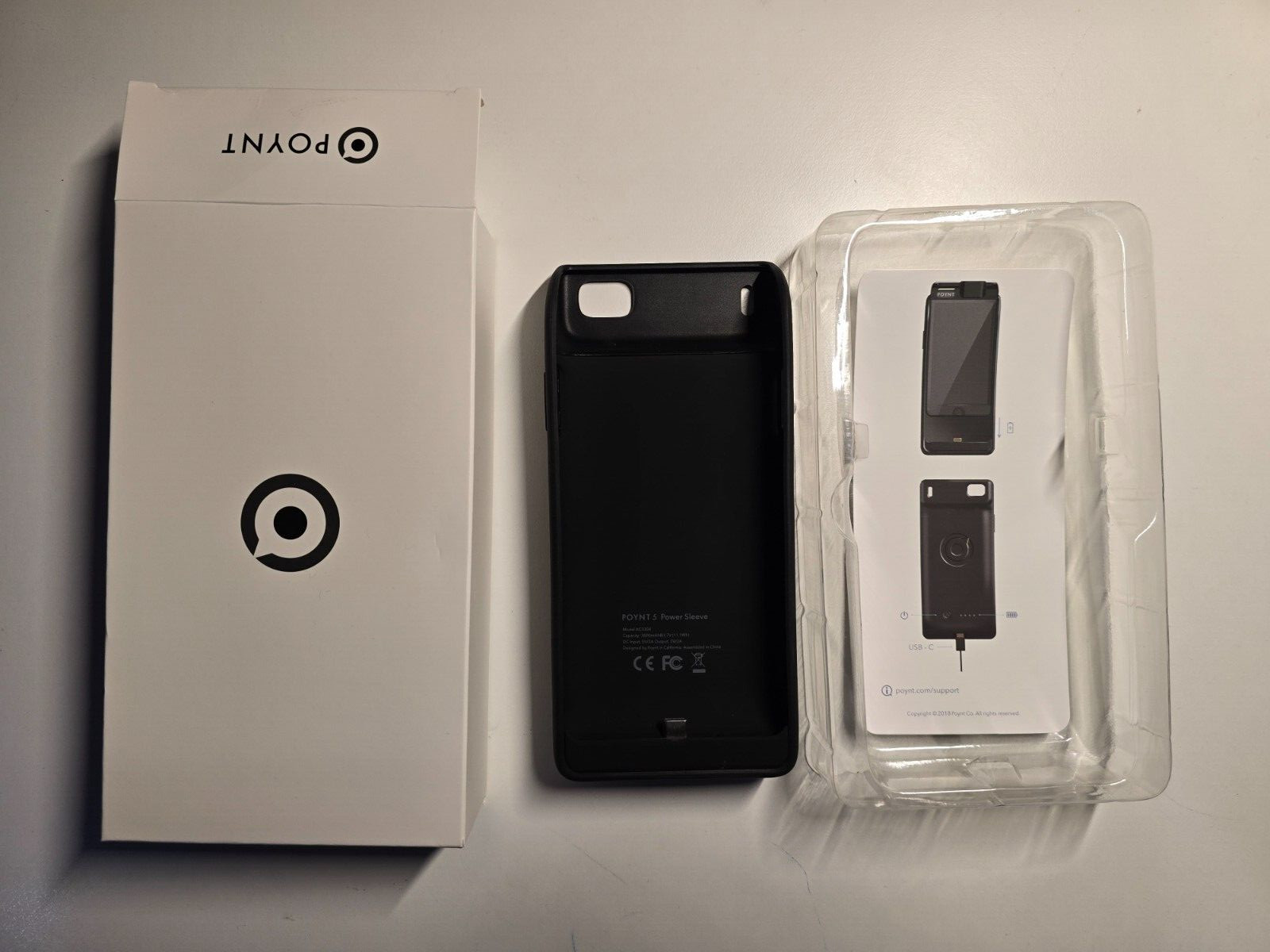 Poynt 5 Power Sleeve Charger Case AC3304 Black NEW OPEN BOX