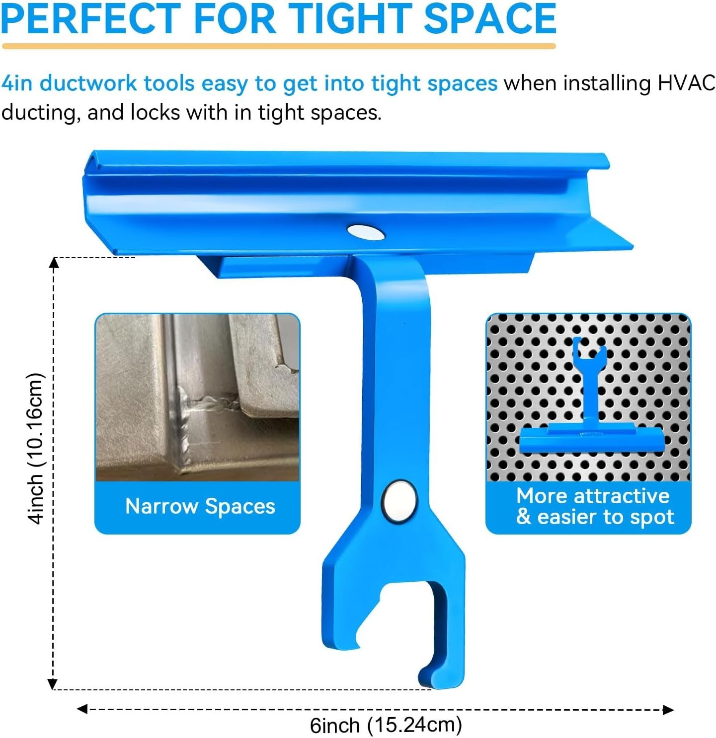 Magnetic PPC & PPF Clips/Cleat Tool For HVAC Ductwork – 4″ Tdc Blue