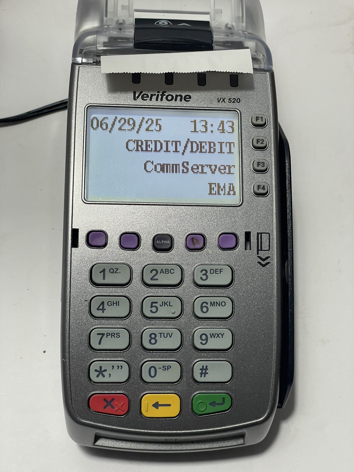 Verifone VX520 Credit Card Reader With Paper Rolls! Plug And Play Credit Debit