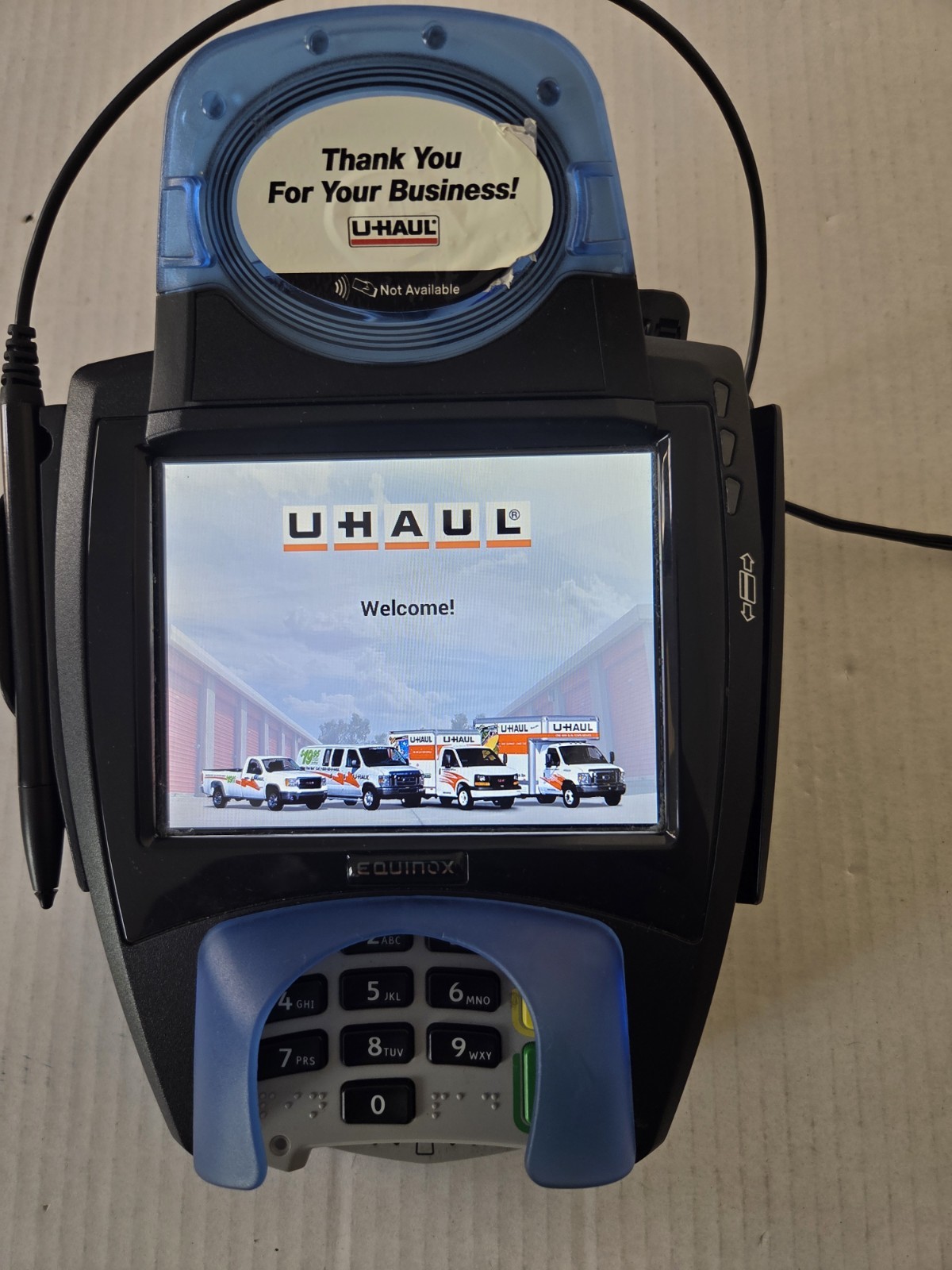 Equinox L5300 Payment Terminal – From Closed U-HAUL Dealership – FOR PARTS ONLY