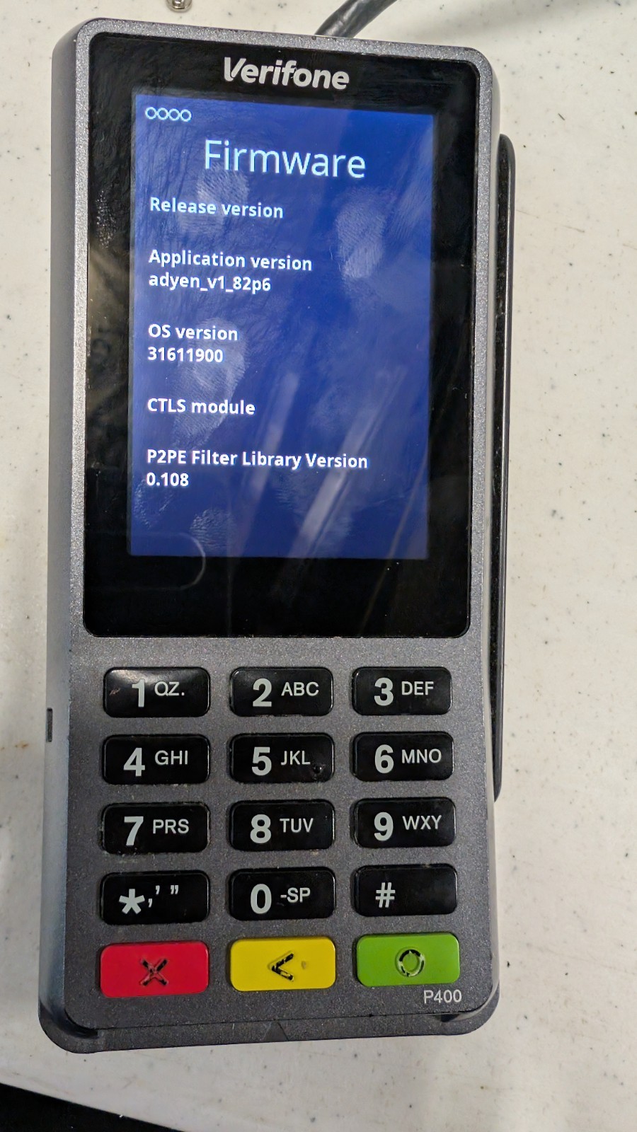 Verifone P400 Plus Adyen Credit Card Terminal
